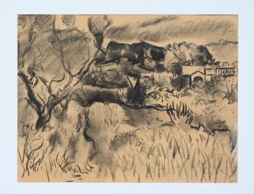 Wim Oepts houtskooltekening, Antiek en Kunst, Kunst | Tekeningen en Foto's, Ophalen of Verzenden