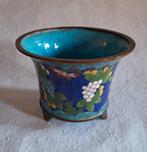 Cloisonné bloempot Chinees of Japans. Heldere kleuren., Antiek en Kunst, Ophalen