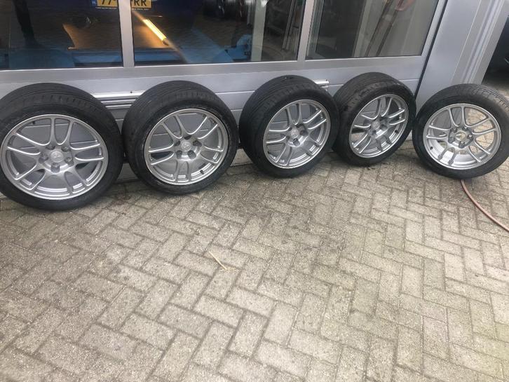5 x ENKEI Mitsubishi Lancer Evolution IX 17 inch velgen, Auto-onderdelen, Banden en Velgen, Banden en Velgen, Zomerbanden, 17 inch