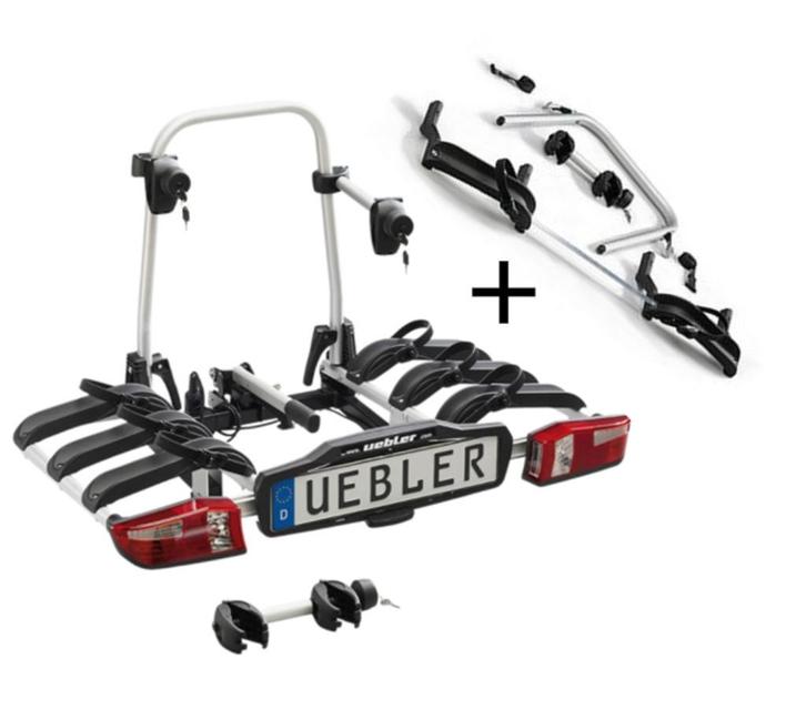 Uebler P32-S - Fietsendrager 3 fietsen + Uitbreidingsset 4e, Auto diversen, Fietsendragers, Nieuw, Trekhaakdrager, 3 fietsen of meer