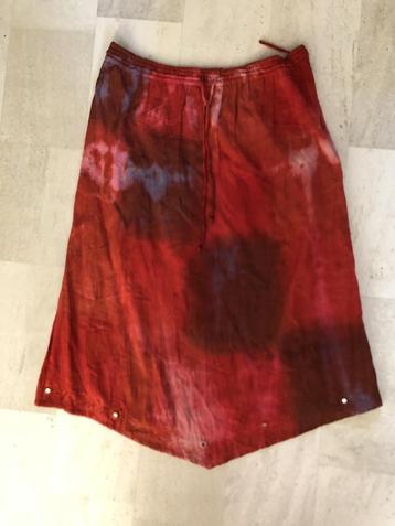 V) BB43 KRAKATAU rood/oranje rok hippie Free size XL/XXL beschikbaar voor biedingen