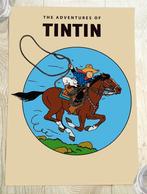 50x70 cm Poster The Adventures of Tintin | Kuifje Cowboy, Antiek en Kunst, Ophalen of Verzenden
