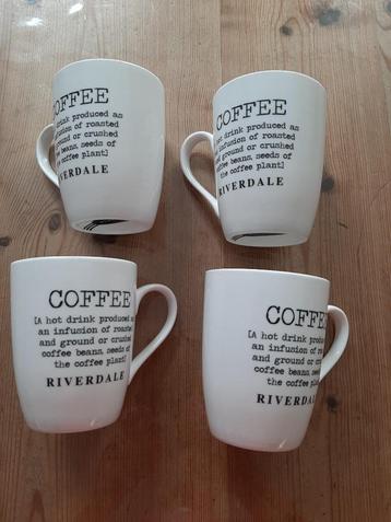RIVERDALE - 4 COFFEE MOKKEN - DIA 8 CM - HG 10,5 CM  beschikbaar voor biedingen