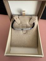 925 Zilveren Armband met Diamanten & Evil Eye, Sieraden, Tassen en Uiterlijk, Armbanden, Ophalen of Verzenden, Nieuw, Zilver, Met bedels of kralen