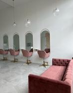 Roze velvet fluwelen bankje te koop, Ophalen of Verzenden, Minder dan 10 m², Roze