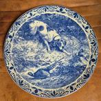 Wandbord delfst blauw chemketa, jachthond en fazant 35cm, Ophalen of Verzenden