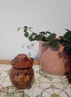 Vintage Keramische Potje met Gezicht, Ophalen of Verzenden