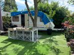 Delta caravan 4 pers bank airco rondzit Frans bed 2003, Caravans en Kamperen, Caravans, Particulier, Lengtebed, Delta, Tot en met 4