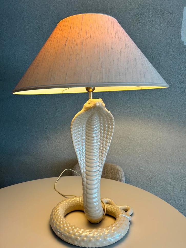 Vintage lamp Tomasso Barbi Cobra Tafellamp, Antiek en Kunst, Antiek | Lampen, Ophalen