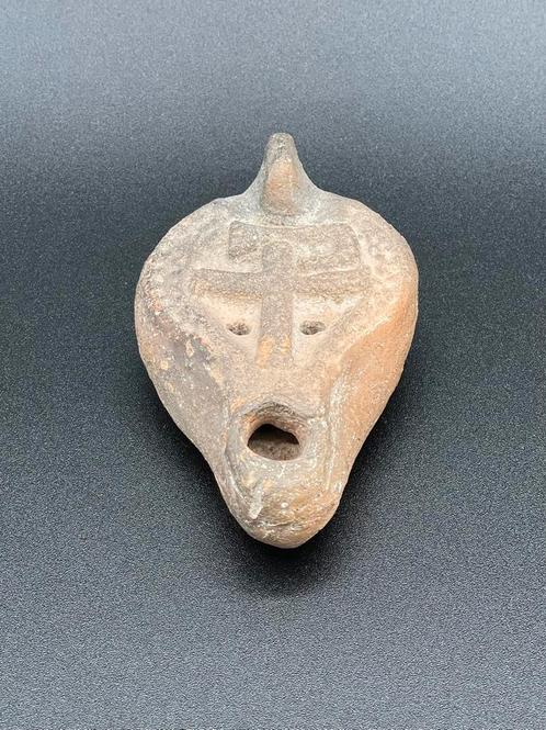 Romeins-Byzantijnse terracotta olielamp (1e–6e eeuw), Antiek en Kunst, Antiek | Keramiek en Aardewerk, Ophalen of Verzenden