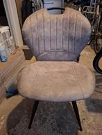 Eetkamerstoel Castione microvezel taupe, Ophalen, Gebruikt, Bruin, Microvezel taupe
