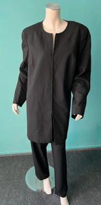 Vintage stijlvol Italiaans broekpak zwart maat 44, Kostuum of Pak, Verzenden, Zwart, Maat 42/44 (L)