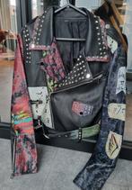 Punk zwart leren jasje met studs- Maat S - Zo goed als nieuw, Ophalen of Verzenden, Zo goed als nieuw