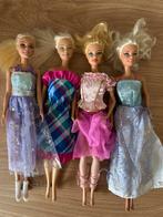 4 Mattel Barbiepoppen - Diverse Outfits, Ophalen of Verzenden, Gebruikt, Barbie