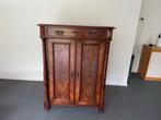Antieke Kast met Lade en Twee Deuren - Donker Hout Klassiek, Ophalen of Verzenden
