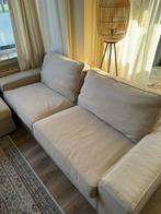 Kivik 3-persoons bank beige + hocker/opbergruimte, Ophalen, Tweepersoons, 75 tot 100 cm, Zo goed als nieuw