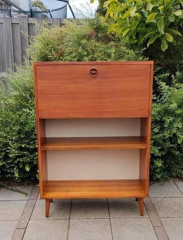 Vintage secretaire boekenkast Coen de Vries Everest bureau  beschikbaar voor biedingen
