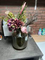 Light&Living vaas met zijde bloemen, Overige kleuren, Ophalen of Verzenden, Minder dan 50 cm, Glas