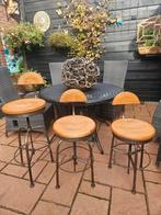 Industriele (landelijk) barkrukken, Huis en Inrichting, Barkrukken, 5 krukken of meer, Ophalen, Zo goed als nieuw, 60 tot 90 cm