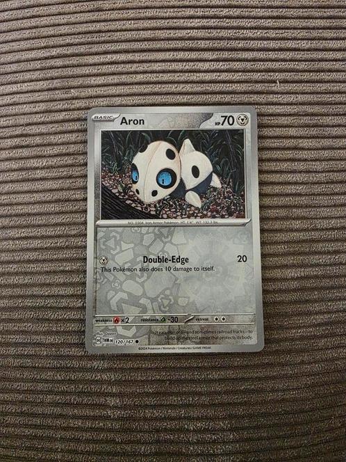 Aron 120/167 reverse holo, twilight masquerade NM, Hobby en Vrije tijd, Verzamelkaartspellen | Pokémon, Zo goed als nieuw, Losse kaart