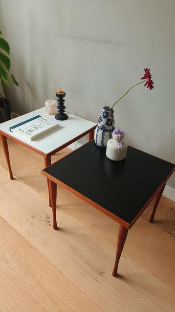 2x Deens design teakhout bijzettafels, Hans C. Andersen,1950 beschikbaar voor biedingen