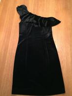 Gala jurk cocktail dress one shoulder black velvet S zgan, Kleding | Dames, Jurken, Knielengte, Ophalen of Verzenden, Zo goed als nieuw