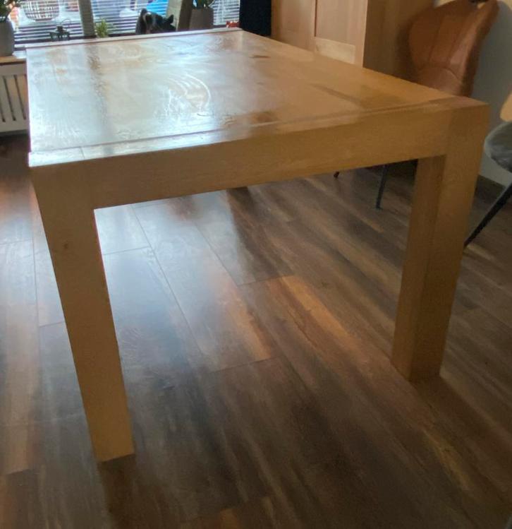 Houten Eettafel, Huis en Inrichting, Tafels | Eettafels, Gebruikt, 100 tot 150 cm, 150 tot 200 cm, Vijf personen of meer, Rechthoekig