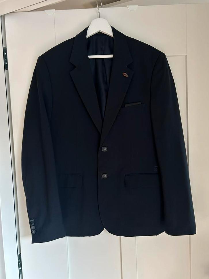 G-Star raw blazer correct line donkerblauw maat M, Kleding | Heren, Kostuums en Colberts, Zo goed als nieuw, Maat 48/50 (M), Blauw