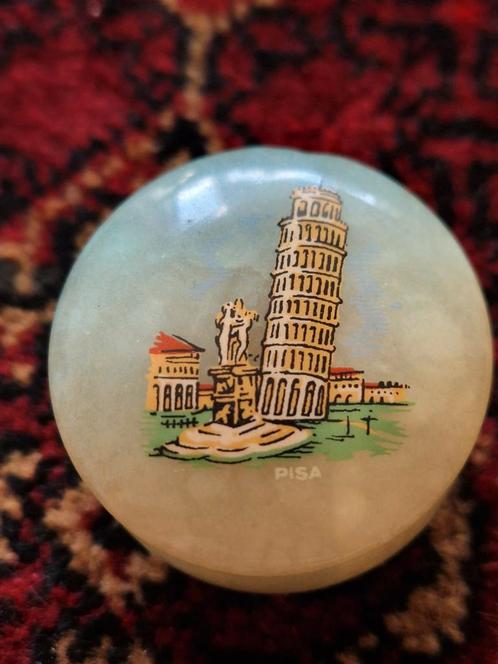 Vintage Onyx of Marmeren sieraden/pillen/snuisterijendoosje, Antiek en Kunst, Curiosa en Brocante, Ophalen of Verzenden