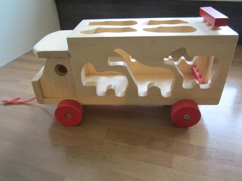 Houten vormenauto zonder vormen zgan, Kinderen en Baby's, Speelgoed | Houten speelgoed, Zo goed als nieuw, Duw- of Trekspeelgoed