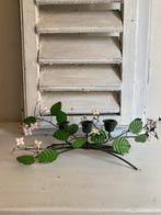 Leuke oude metalen Franse kandelaar in pastel tinten, Ophalen of Verzenden