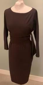 LaDress Caroline Jurk Raisin xxs+ L ZGAN travelstof met sash, Maat 42/44 (L), Ophalen of Verzenden, Zo goed als nieuw, Knielengte
