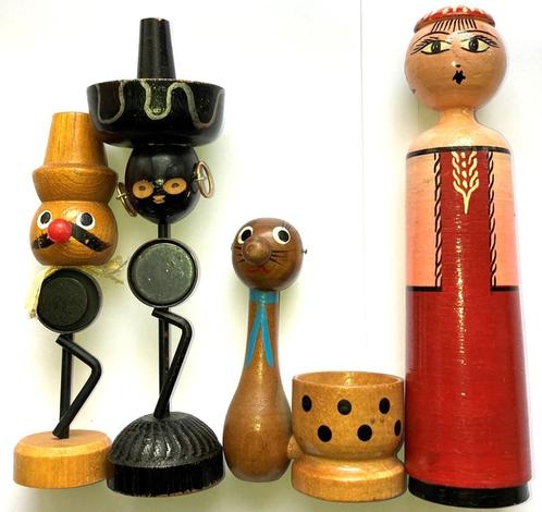 Houtsnijwerk poppen/beeldjes Midden Oosten Afrika Azie, Antiek en Kunst, Kunst | Beelden en Houtsnijwerken, Verzenden