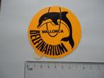 sticker oud Mallorca spanje zoo dierentuin dolfijn park retr, Verzenden, Zo goed als nieuw, Bedrijf of Vereniging