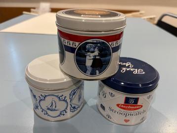 3 stroopwafelblikken leeg Daelmans Holland Foodz Koekblik  beschikbaar voor biedingen