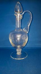 Sierlijke kristallen karaf, gegraveerd bloemmotief. 3A26/10, Antiek en Kunst, Ophalen of Verzenden