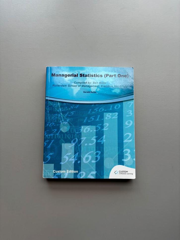 Managerial Statistics (Part One), Boeken, Studieboeken en Cursussen, Nieuw, WO, Beta, Ophalen of Verzenden