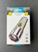 Krachtig zaklamp met zoom, uv, politielichten, magneet, Ophalen of Verzenden, Zo goed als nieuw, Accu