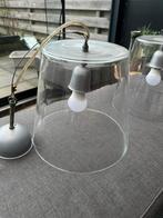 Glazen hanglampen, Huis en Inrichting, Lampen | Hanglampen, Glas, Gebruikt, Ophalen of Verzenden, 50 tot 75 cm