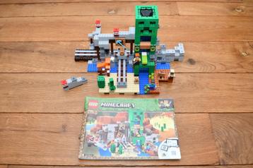 Lego Minecraft 21155, De Creeper Mijn, compleet & als nieuw beschikbaar voor biedingen
