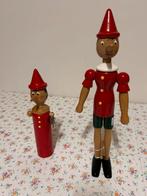 Houten Pinokkio poppen. Spaarpot en beweegbare pop met neus, Ophalen, Nieuw