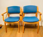 Farstrup ergonomische stoelen x8, Huis en Inrichting, Ophalen of Verzenden, Gebruikt, Blauw, Leer