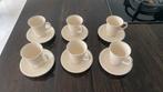 6 wedgwood edme plain koffiekopjes met schotel, Ophalen of Verzenden, Zo goed als nieuw, Wedgwood, Kop(pen) en/of Schotel(s)