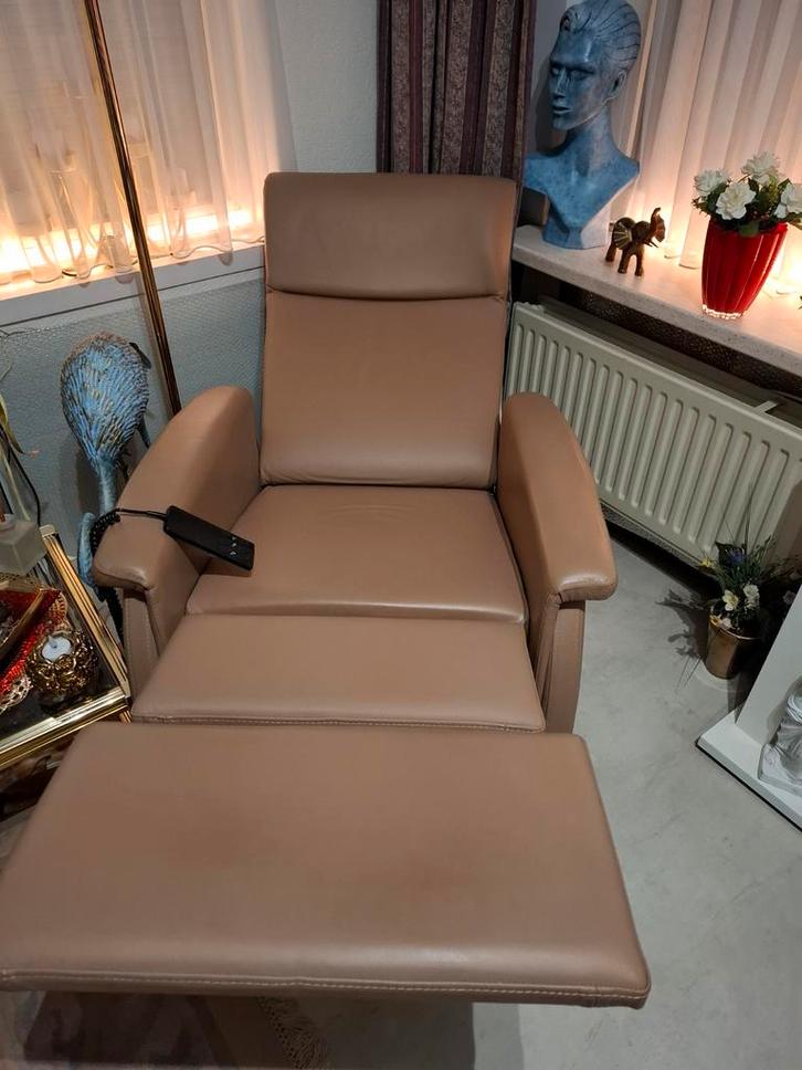 Prachtige staop fautuille, Huis en Inrichting, Stoelen, Zo goed als nieuw, Eén, Leer, Overige kleuren, Ophalen of Verzenden