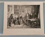 gravure met de titel "Huiszoeking", Antiek en Kunst, Kunst | Etsen en Gravures, Ophalen of Verzenden