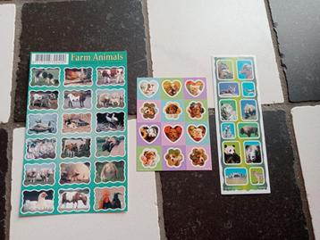 Stickers van boerderijdieren + wilde dieren 2 vellen beschikbaar voor biedingen