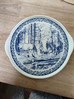 Delfts blauw bord  bouwwerkzaamheden paard, Ophalen of Verzenden