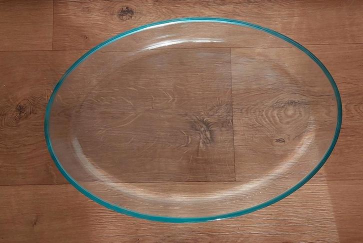 Pyrex ovale glazen dekschaal / ovenschaal, Huis en Inrichting, Keuken | Servies, Gebruikt, Schaal of Schalen, Effen, Glas, Ophalen of Verzenden