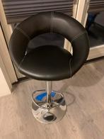 2x Barkruk zwart in hoogte verstelbaar, Huis en Inrichting, Barkrukken, Ophalen, Gebruikt, In hoogte verstelbaar, 60 tot 90 cm