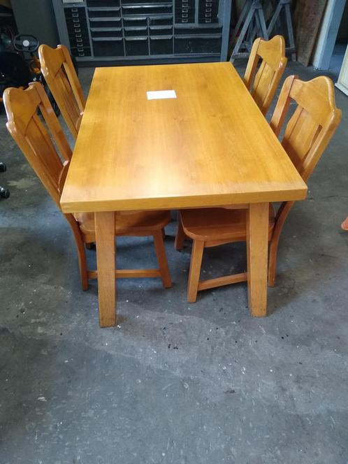 Eetkamertafel met stoelen, Huis en Inrichting, Complete eetkamers, Gebruikt, 4 tot 6 stoelen, Ophalen